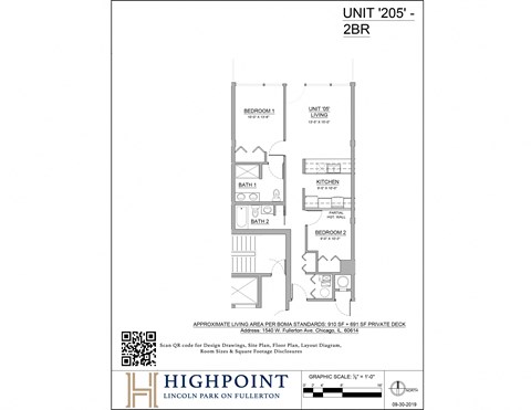 a floor plan of a unit with a loft